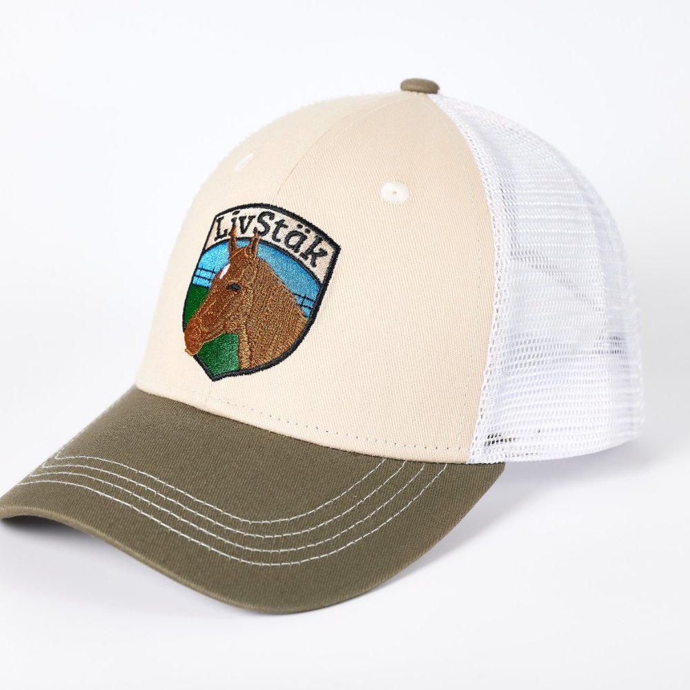 LIVSTAK TRUCKER HAT, HORSE DESIGN, ADJUSTABLE SNAPBACK, FASHION CAP, C1LVK02